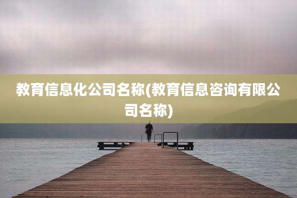 教育信息化公司名称(教育信息咨询有限公司名称)