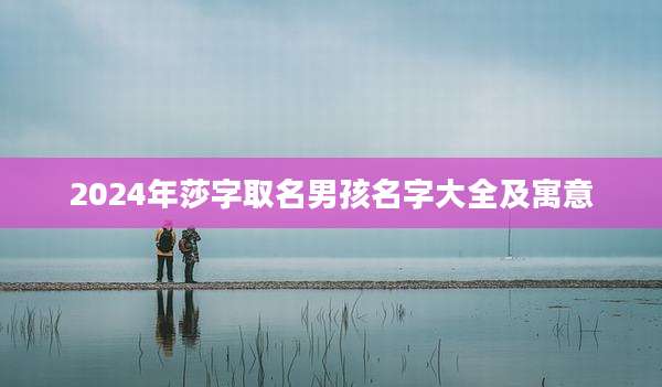 2024年莎字取名男孩名字大全及寓意