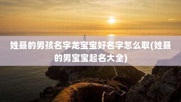 姓聂的男孩名字龙宝宝好名字怎么取(姓聂的男宝宝起名大全)