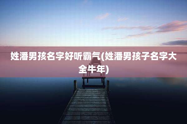 姓潘男孩名字好听霸气(姓潘男孩子名字大全牛年)