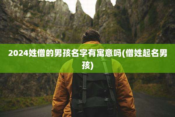 2024姓僧的男孩名字有寓意吗(僧姓起名男孩)
