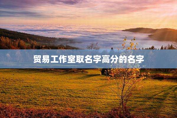 贸易工作室取名字高分的名字