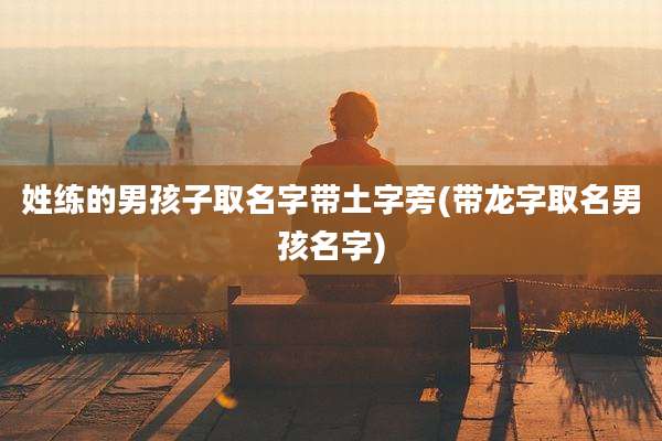 姓练的男孩子取名字带土字旁(带龙字取名男孩名字)