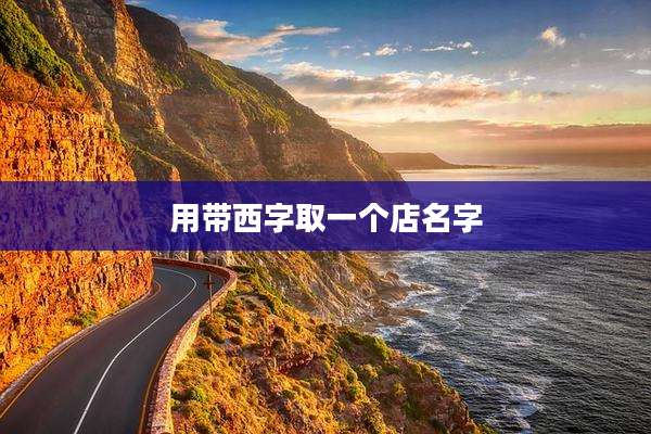 用带西字取一个店名字