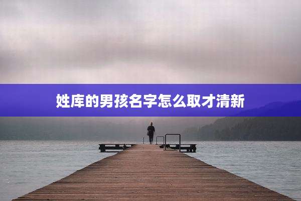姓库的男孩名字怎么取才清新