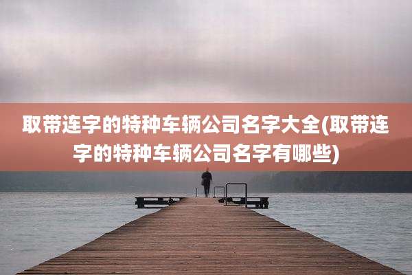 取带连字的特种车辆公司名字大全(取带连字的特种车辆公司名字有哪些)