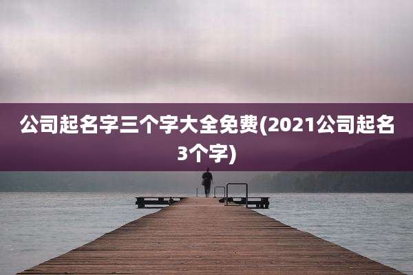 公司起名字三个字大全免费(2021公司起名3个字)