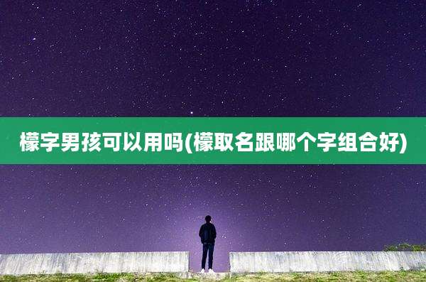 檬字男孩可以用吗(檬取名跟哪个字组合好)
