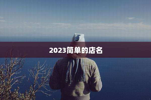 2023简单的店名