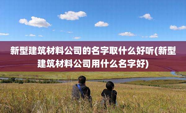 新型建筑材料公司的名字取什么好听(新型建筑材料公司用什么名字好)