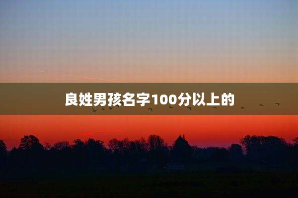 良姓男孩名字100分以上的
