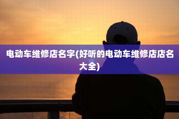电动车维修店名字(好听的电动车维修店店名大全)