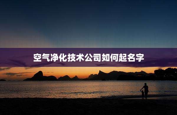 空气净化技术公司如何起名字