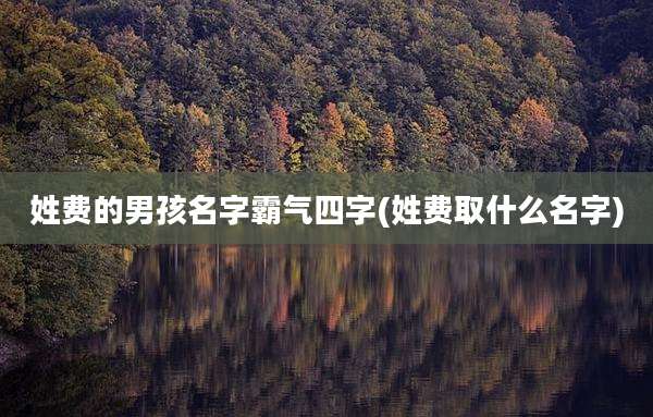 姓费的男孩名字霸气四字(姓费取什么名字)