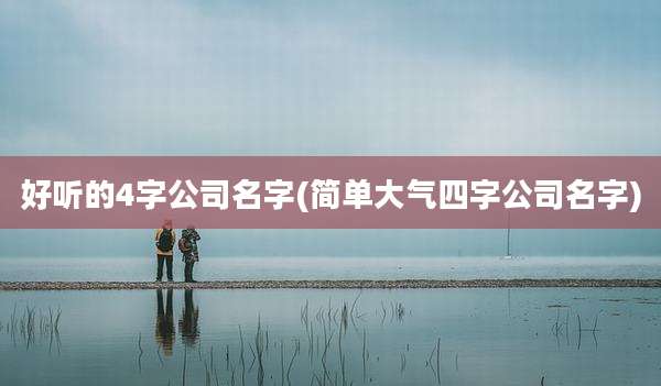好听的4字公司名字(简单大气四字公司名字)