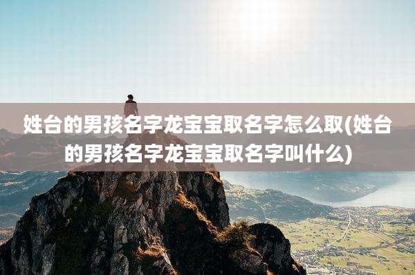 姓台的男孩名字龙宝宝取名字怎么取(姓台的男孩名字龙宝宝取名字叫什么)