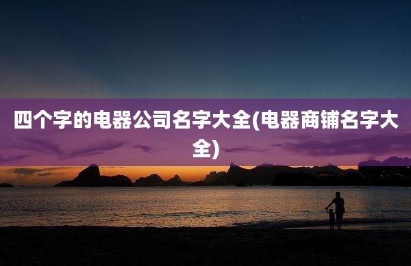 四个字的电器公司名字大全(电器商铺名字大全)
