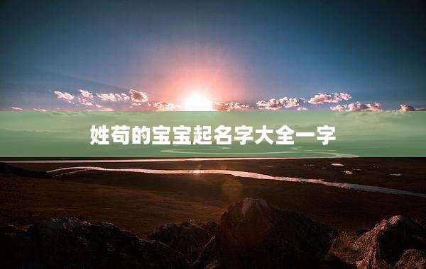 姓苟的宝宝起名字大全一字