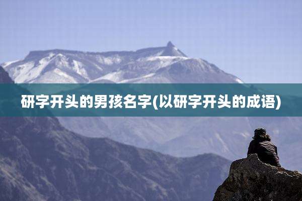 研字开头的男孩名字(以研字开头的成语)