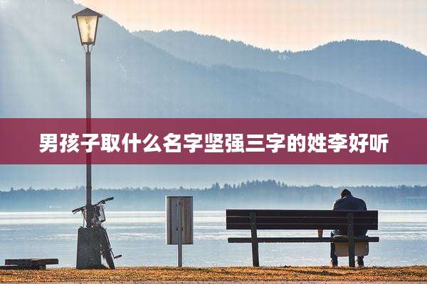 男孩子取什么名字坚强三字的姓李好听