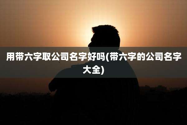 用带六字取公司名字好吗(带六字的公司名字大全)