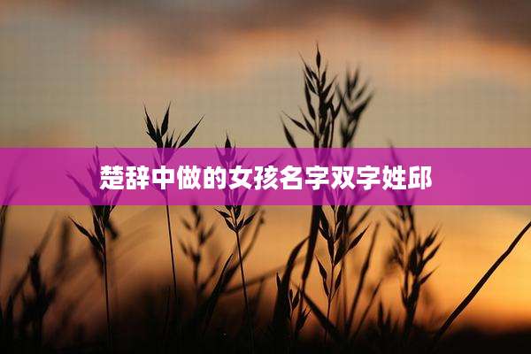楚辞中做的女孩名字双字姓邱