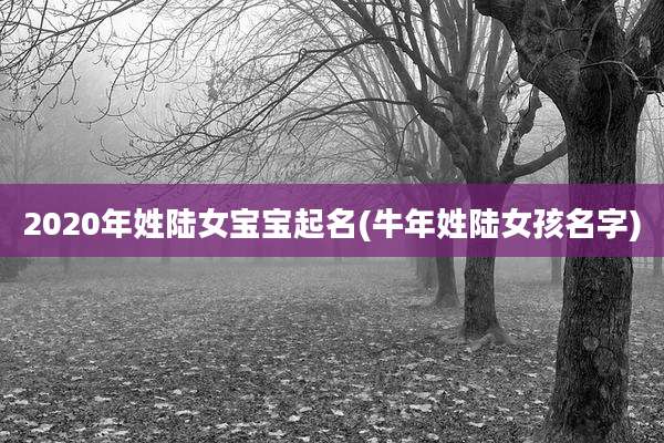 2020年姓陆女宝宝起名(牛年姓陆女孩名字)