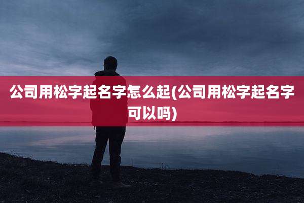 公司用松字起名字怎么起(公司用松字起名字可以吗)