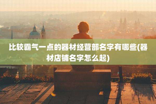 比较霸气一点的器材经营部名字有哪些(器材店铺名字怎么起)