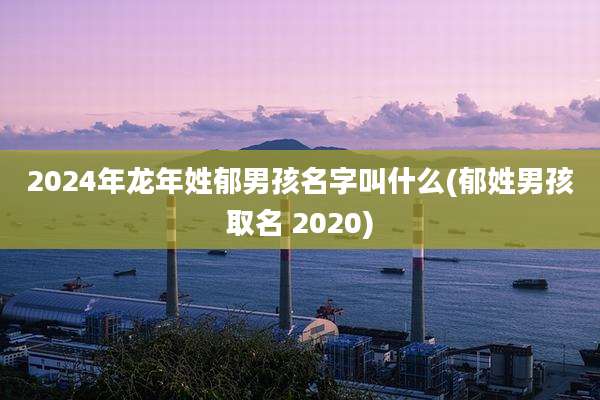2024年龙年姓郁男孩名字叫什么(郁姓男孩取名 2020)