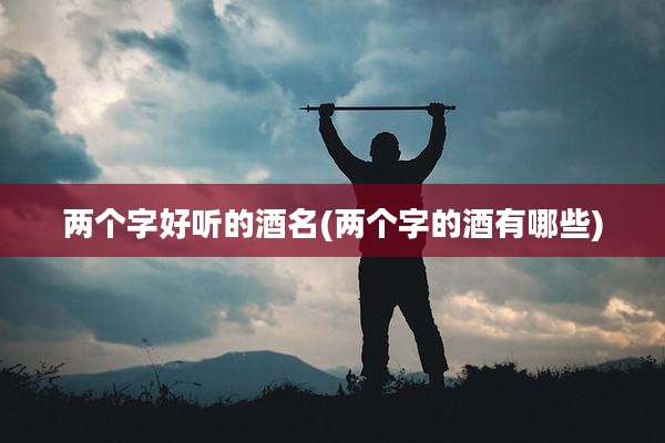 两个字好听的酒名(两个字的酒有哪些)