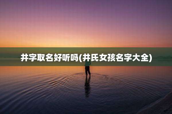 井字取名好听吗(井氏女孩名字大全)