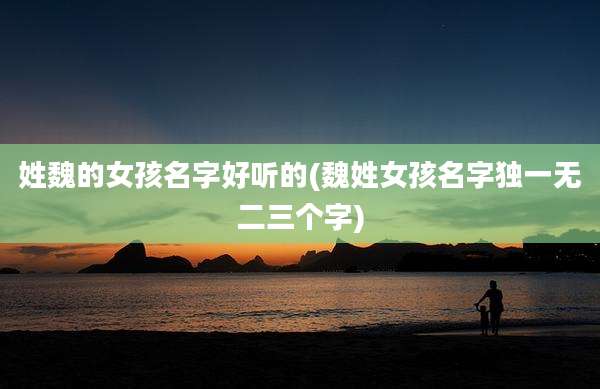 姓魏的女孩名字好听的(魏姓女孩名字独一无二三个字)