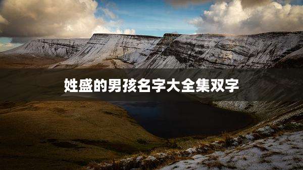 姓盛的男孩名字大全集双字