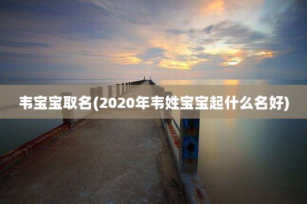 韦宝宝取名(2020年韦姓宝宝起什么名好)
