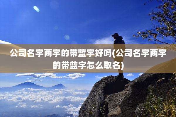 公司名字两字的带蓝字好吗(公司名字两字的带蓝字怎么取名)