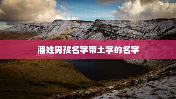 潘姓男孩名字带土字的名字
