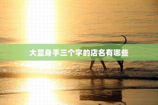 大显身手三个字的店名有哪些