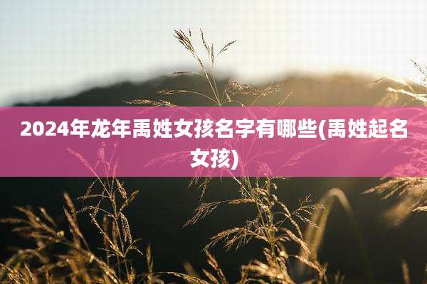 2024年龙年禹姓女孩名字有哪些(禹姓起名女孩)