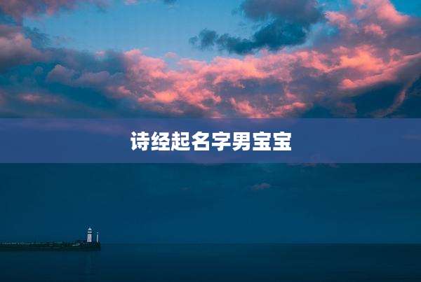 诗经起名字男宝宝