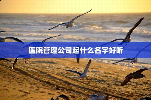 医院管理公司起什么名字好听