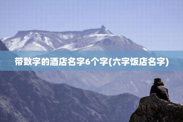 带数字的酒店名字6个字(六字饭店名字)