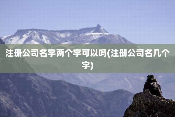 注册公司名字两个字可以吗(注册公司名几个字)