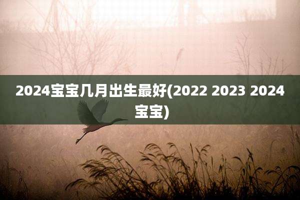 2024宝宝几月出生最好(2022 2023 2024 宝宝)