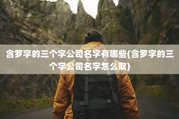 含罗字的三个字公司名字有哪些(含罗字的三个字公司名字怎么取)