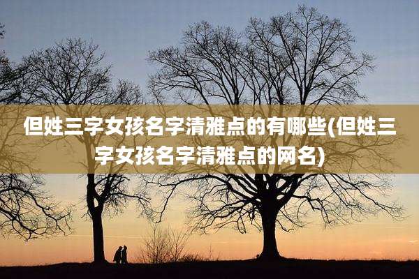 但姓三字女孩名字清雅点的有哪些(但姓三字女孩名字清雅点的网名)