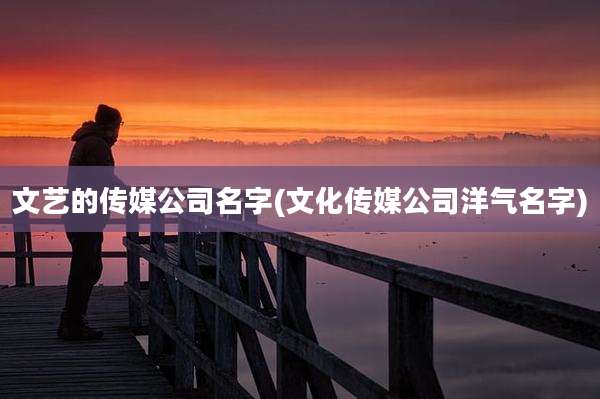 文艺的传媒公司名字(文化传媒公司洋气名字)