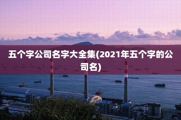 五个字公司名字大全集(2021年五个字的公司名)