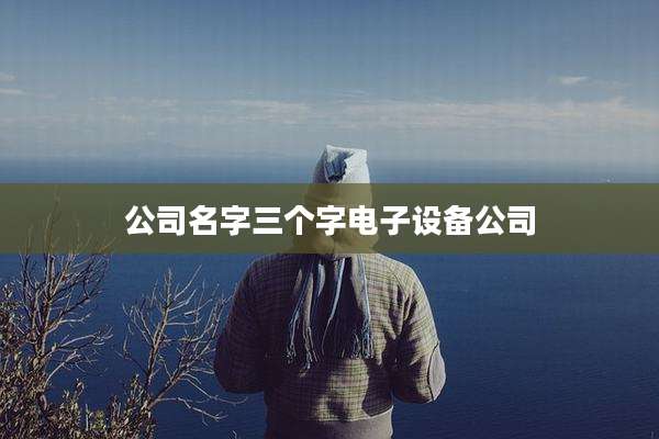 公司名字三个字电子设备公司