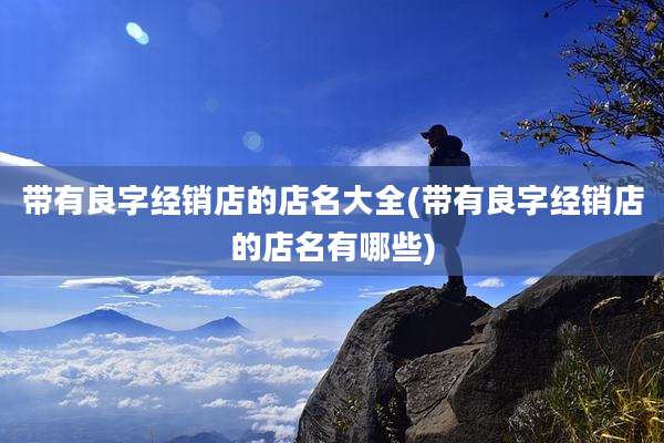 带有良字经销店的店名大全(带有良字经销店的店名有哪些)